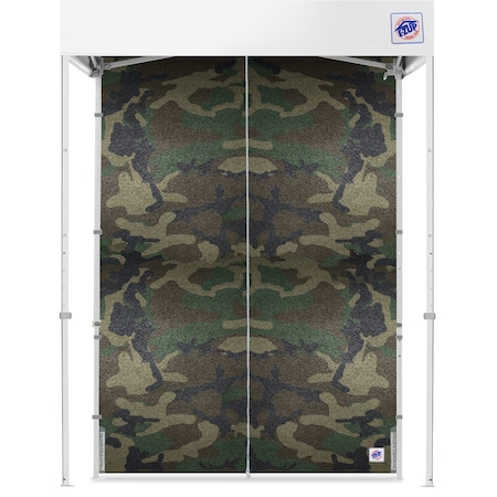 E-Z Up TAA Compliant Middle Zipper Sidewall, 5' W x 5' H, Woodland Camo SWM5TCWC